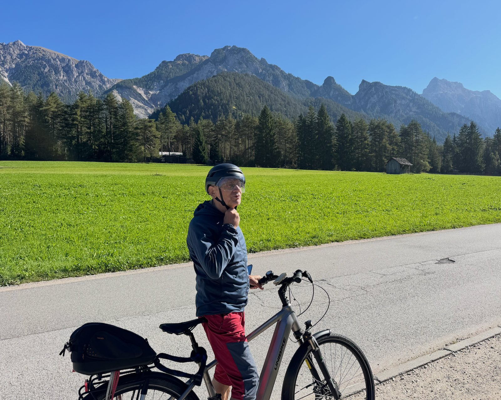 Marek Matkowski podczas wyjazdu rowerowego